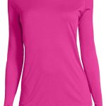 Hanes Women's Sport Cool Dri Long Sleeve Crewneck T-Shirt, Moisture-Wicking Performance Tee